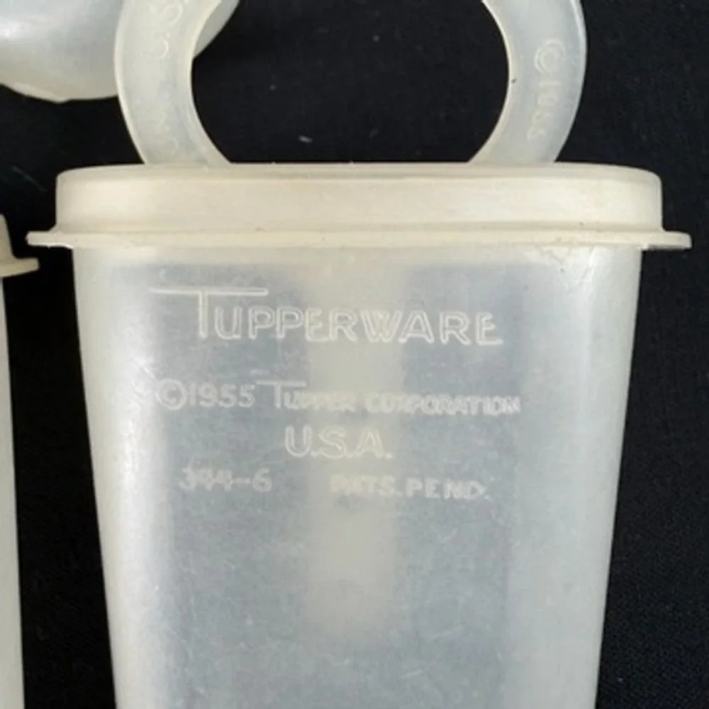 Vintage Tupperware Ice Tups Popsicle Maker Set 6 Molds Tray White 344-6 USA